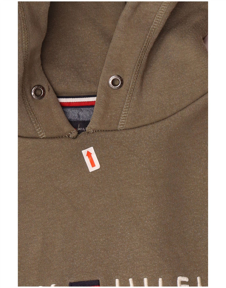 Tommy Hilfiger Herren-Kapuzenpullover mit Grafik, mittlere Khaki-Baumwolle