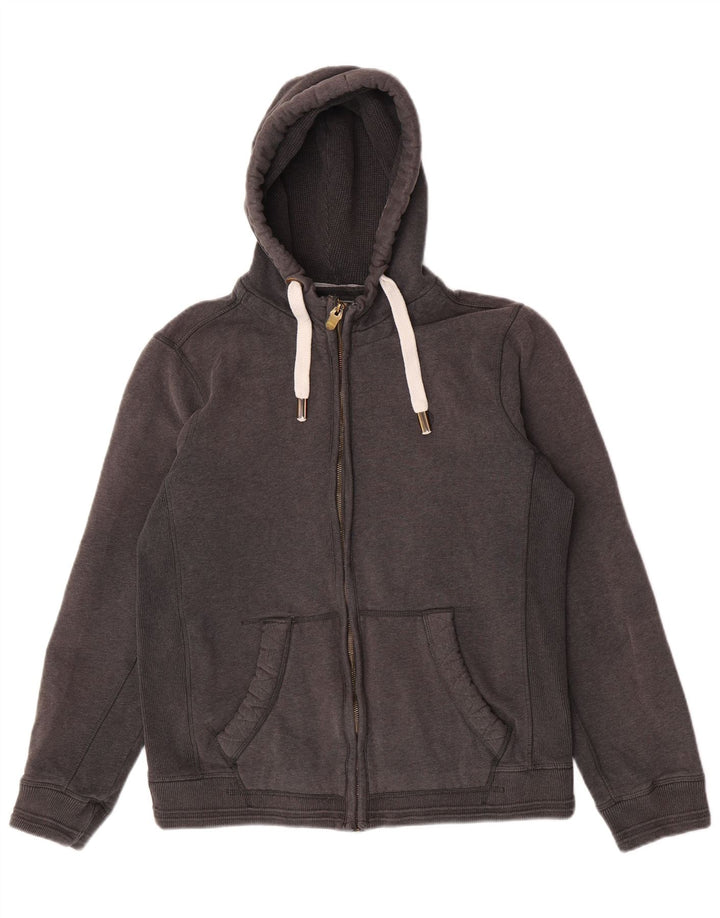 Fat Face Herren-Kapuzenpullover mit Reißverschluss, groß, aus grauer Baumwolle