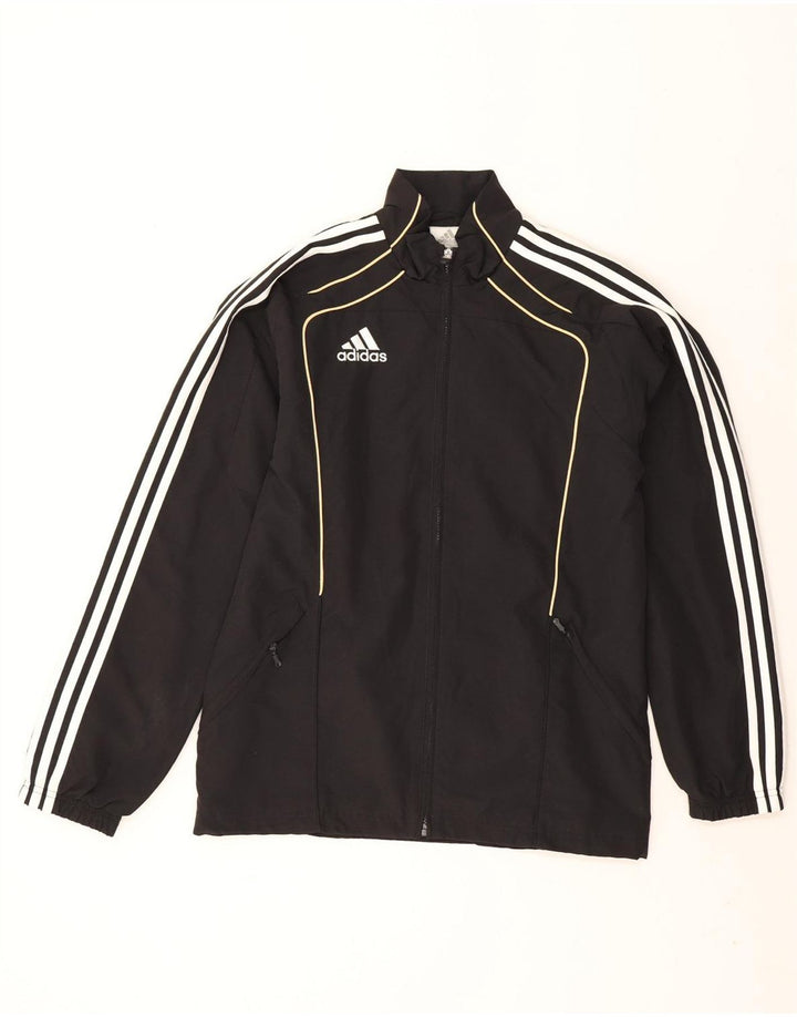 Adidas Herren Trainingsanzug Top Jacke UK 34/36 Small Schwarz Polyester