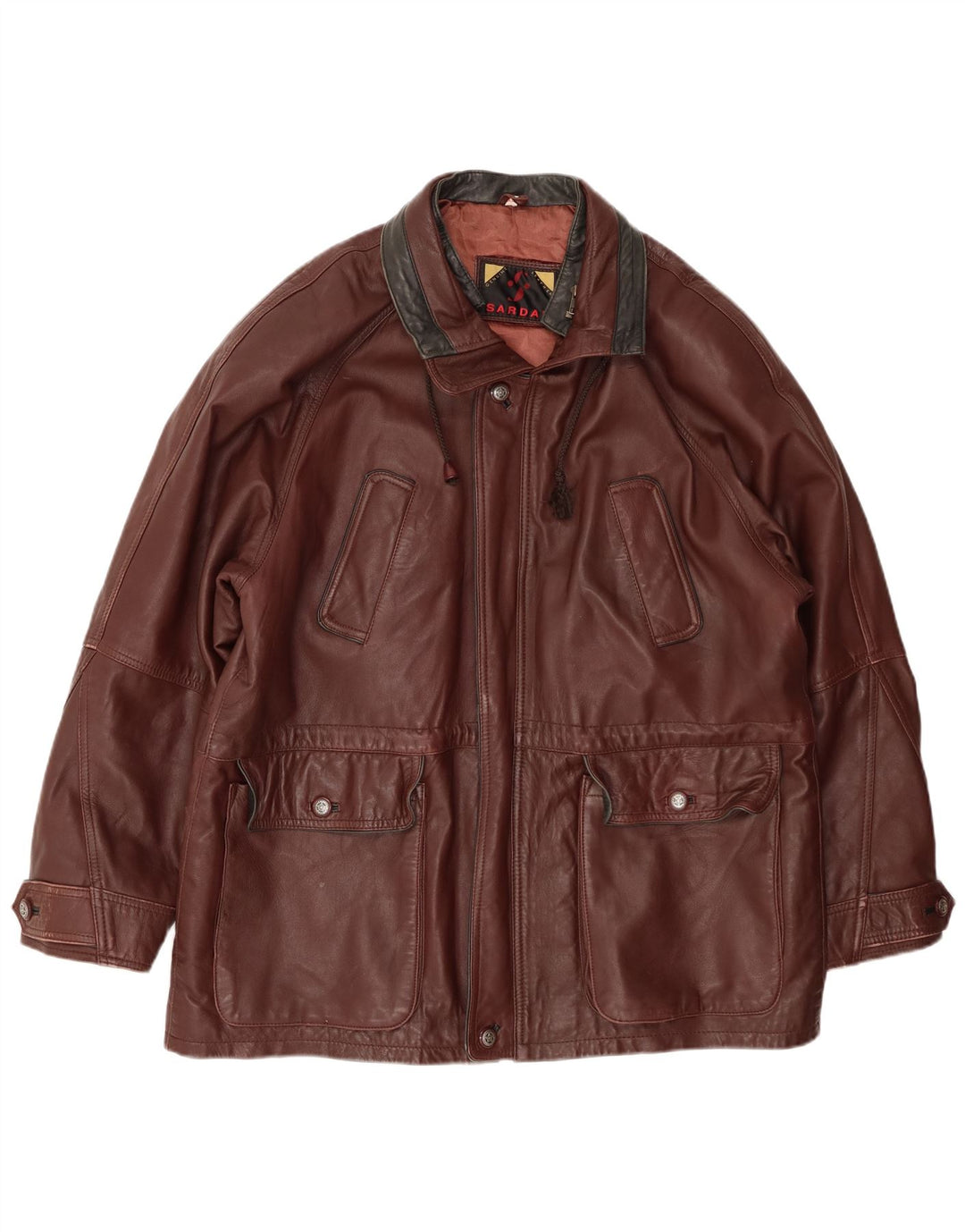 SARDAR Herren Lederjacke UK 42 XL Braunes Leder