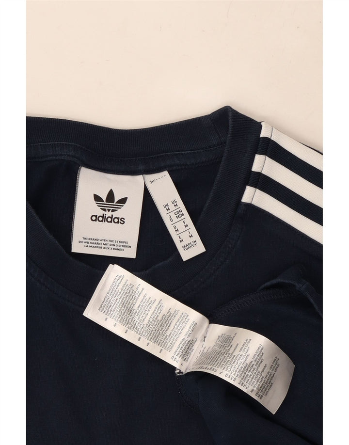 ADIDAS Herren T-Shirt Top Medium Marineblau Baumwolle
