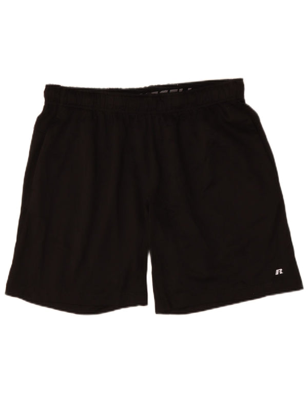 RUSSELL ATHLETIC Herren-Sportshorts, groß, schwarzes Polyester