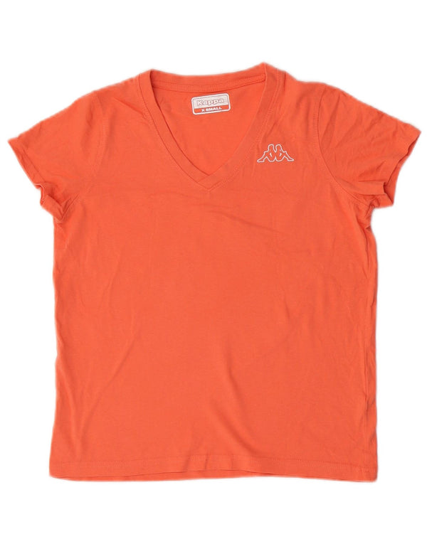 Kappa Damen T-Shirt Top UK 6 XS Orange