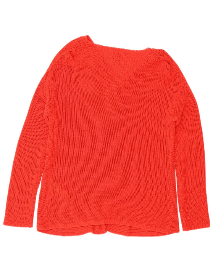 Massimo Dutti Offener Damen-Cardigan-Pullover UK 10 Kleine rote Baumwolle