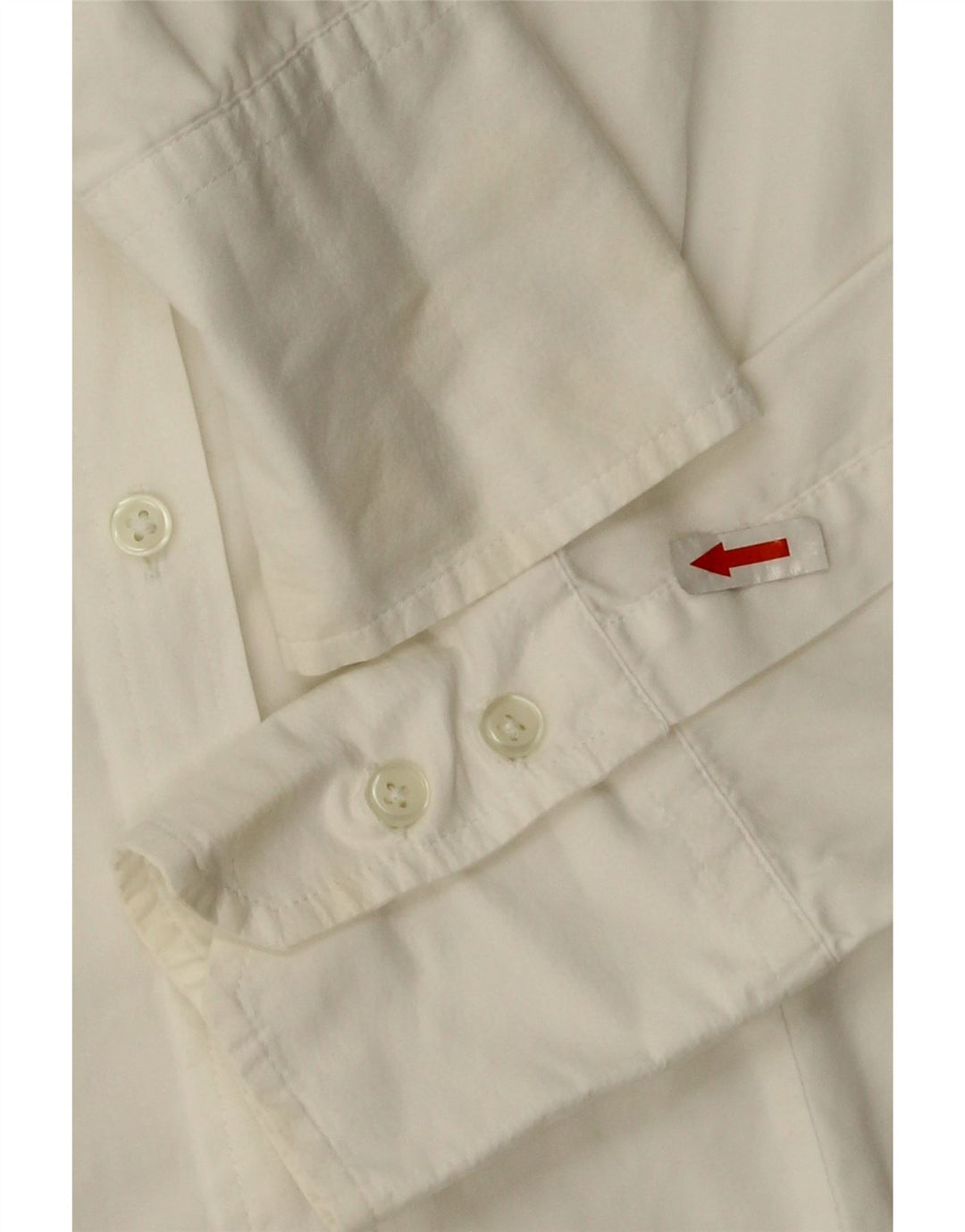 Benetton Damen-Hemd UK 10 Small aus weißer Baumwolle