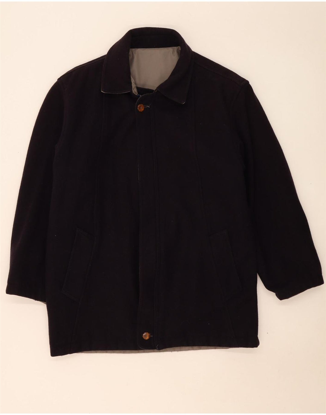 Vintage Herren Wende-Windbreaker-Mantel UK 38 Mittelgrau