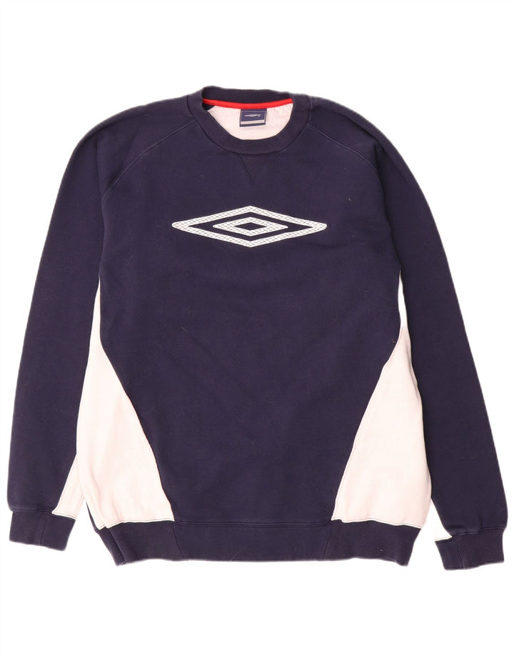 Umbro Herren-Sweatshirt mit Grafik, groß, Marineblau, Farbblock