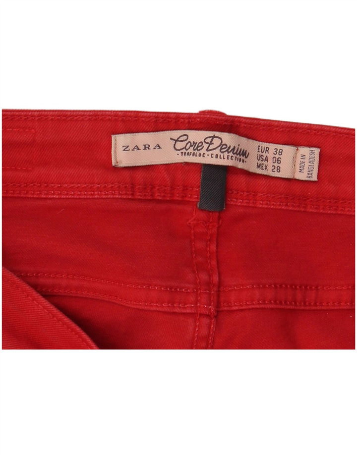 Zara Damen Skinny Jeans EU 38 Small W28 L32 Rot
