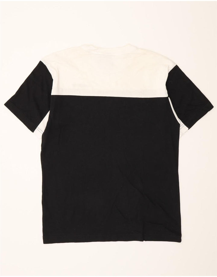 Adidas Herren T-Shirt Top Medium Schwarz Colourblock Baumwolle