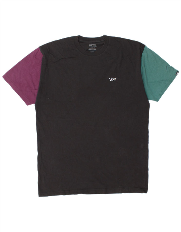 Vans Herren-T-Shirt mit klassischer Passform, groß, Schwarz, Farbblock