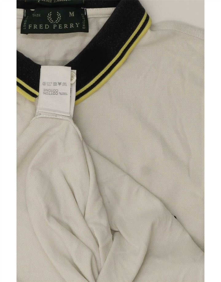 Fred Perry Herren-Poloshirt aus mittelweißer Baumwolle