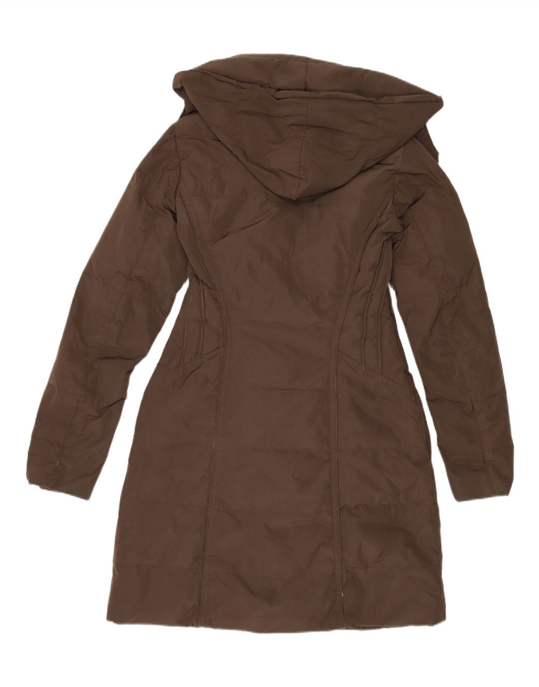 Trussardi Wattierter Damenmantel mit Kapuze IT 40 Small Braun