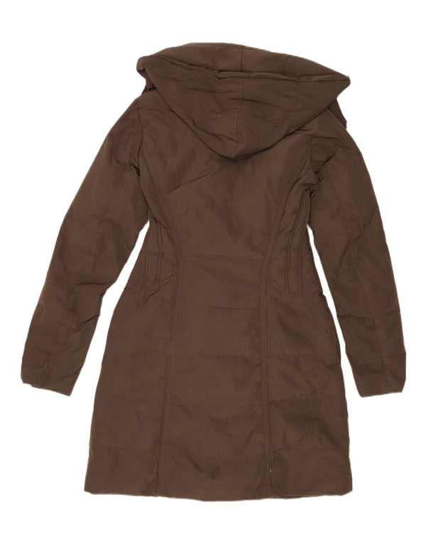 Trussardi Wattierter Damenmantel mit Kapuze IT 40 Small Braun