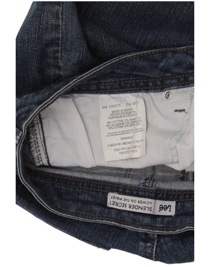 LEE Damen Slender Secret Denim Shorts US 8 Medium W30 Marineblaue Baumwolle