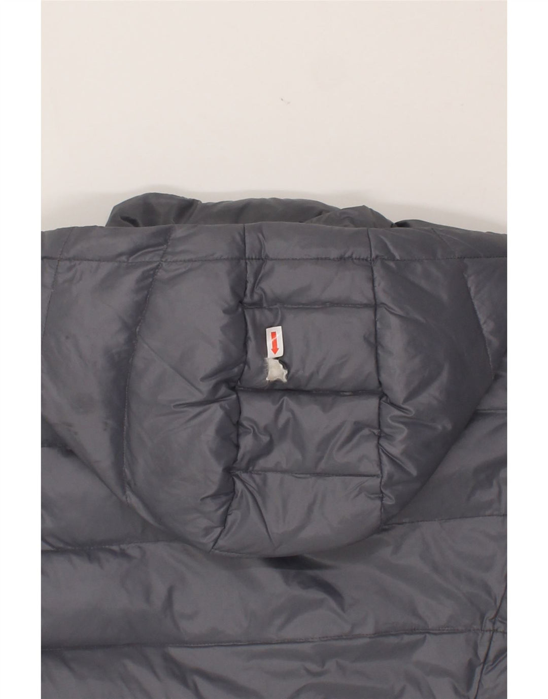 BENETTON Womens Hooded Padded Jacket UK 10 Small Grey Vintage Benetton and Second-Hand Benetton from Messina Hembry 