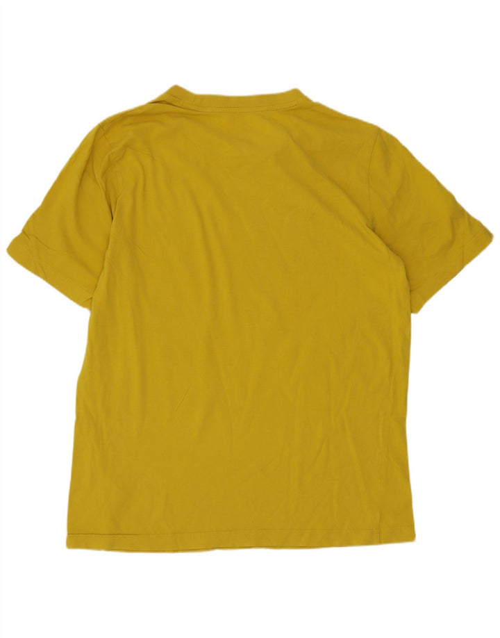 Puma Herren Grafik T-Shirt Top Small Gelb Baumwolle