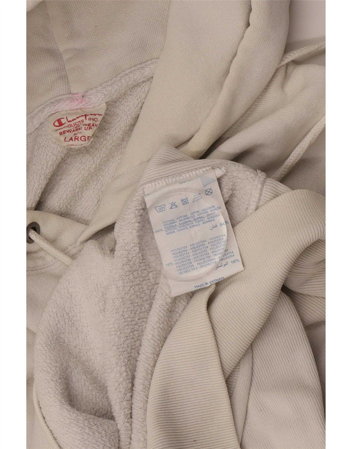 Champion Reverse Weave Kapuzenpullover für Herren, groß, aus weißer Baumwolle
