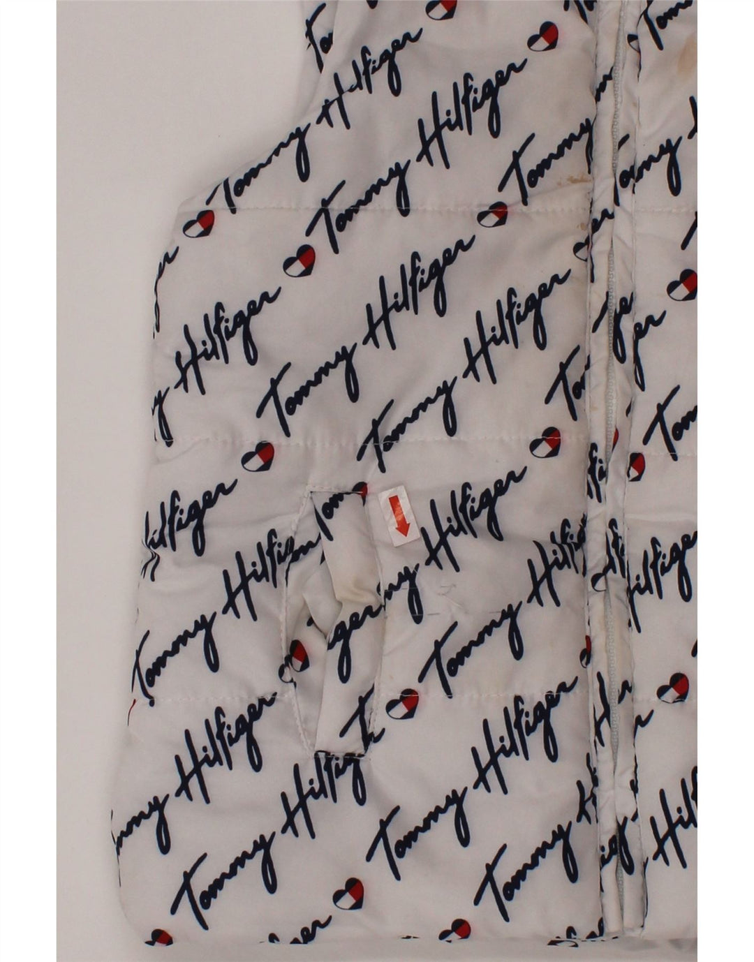 TOMMY HILFIGER Steppweste mit Grafik für Mädchen, 3–4 Jahre, weißes Polyester