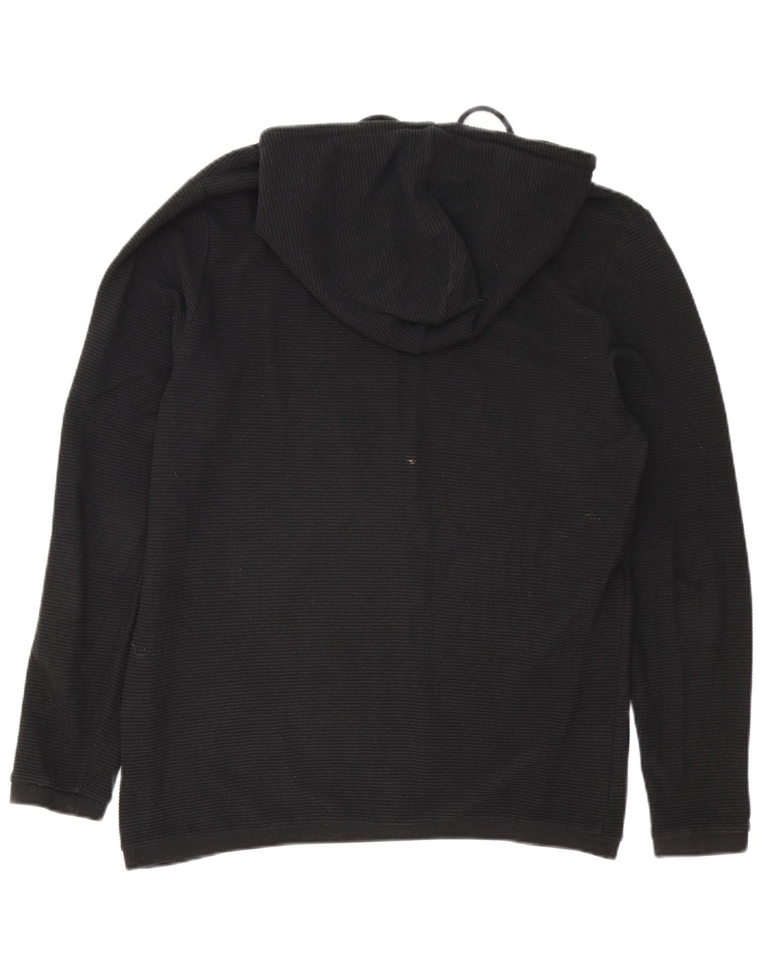 PIAZZA ITALIA Herren-Kapuzenpullover mit normaler Passform und Reißverschluss, Größe L, Schwarz
