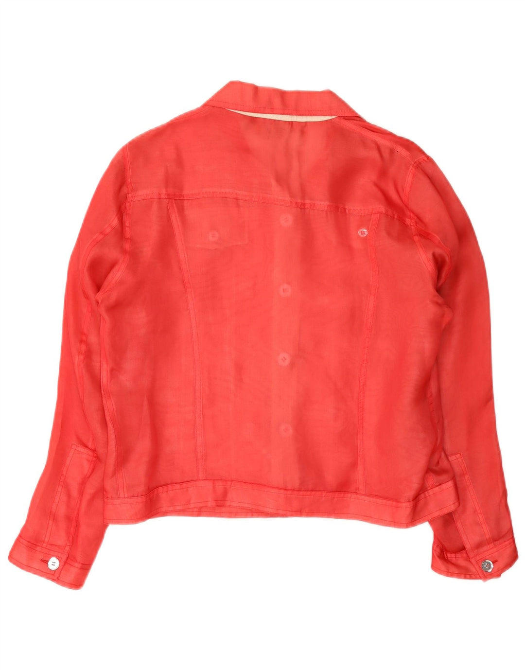 ADRIAN'S CAPRI Damen Bomberjacke UK 14 Mittelrote Seide