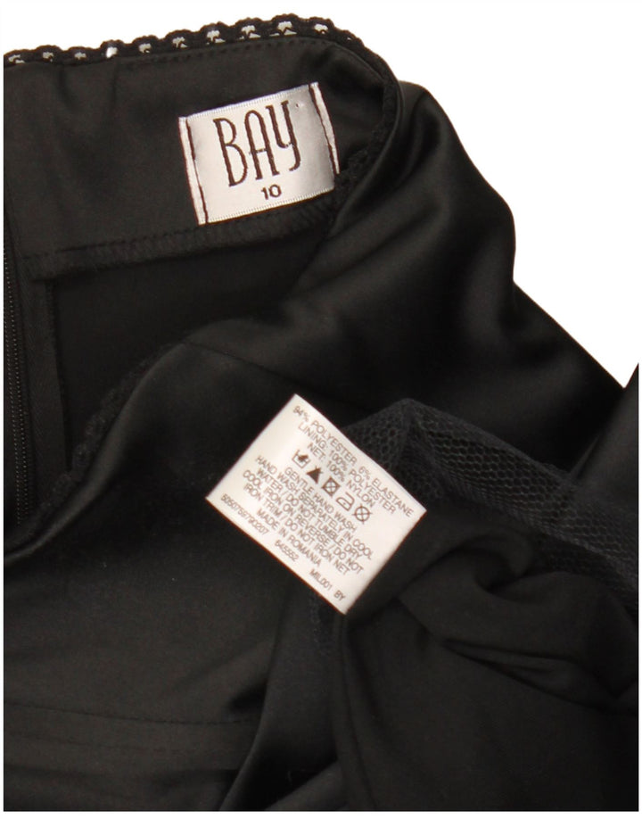 Bay Damen Trägerloses Kleid UK 10 Small Schwarz Polyester