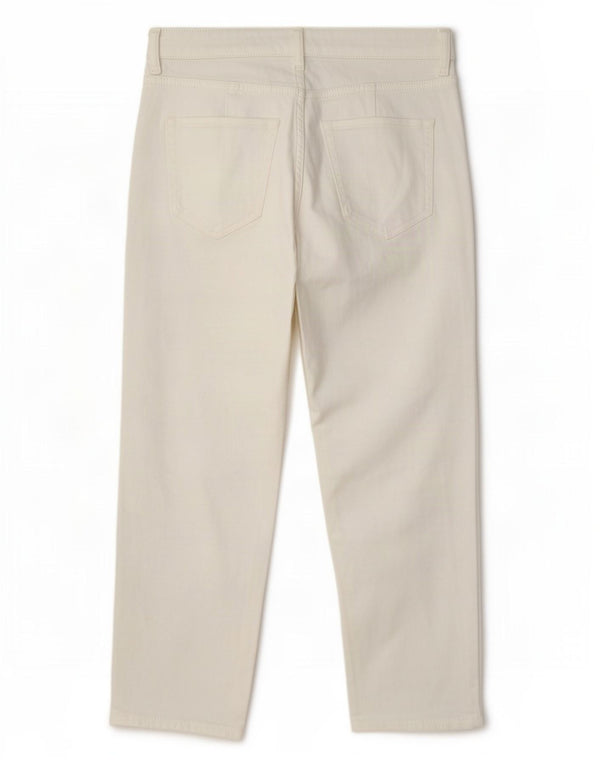 Marks & Spencer Damen Crop Tapered Jeans UK 12 Medium W30 L25 Weiße Baumwolle