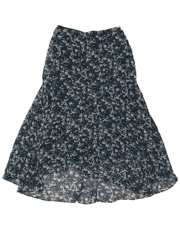 Phase Eight Damen Midirock UK 10 Small W27 Grün geblümt Bohemian