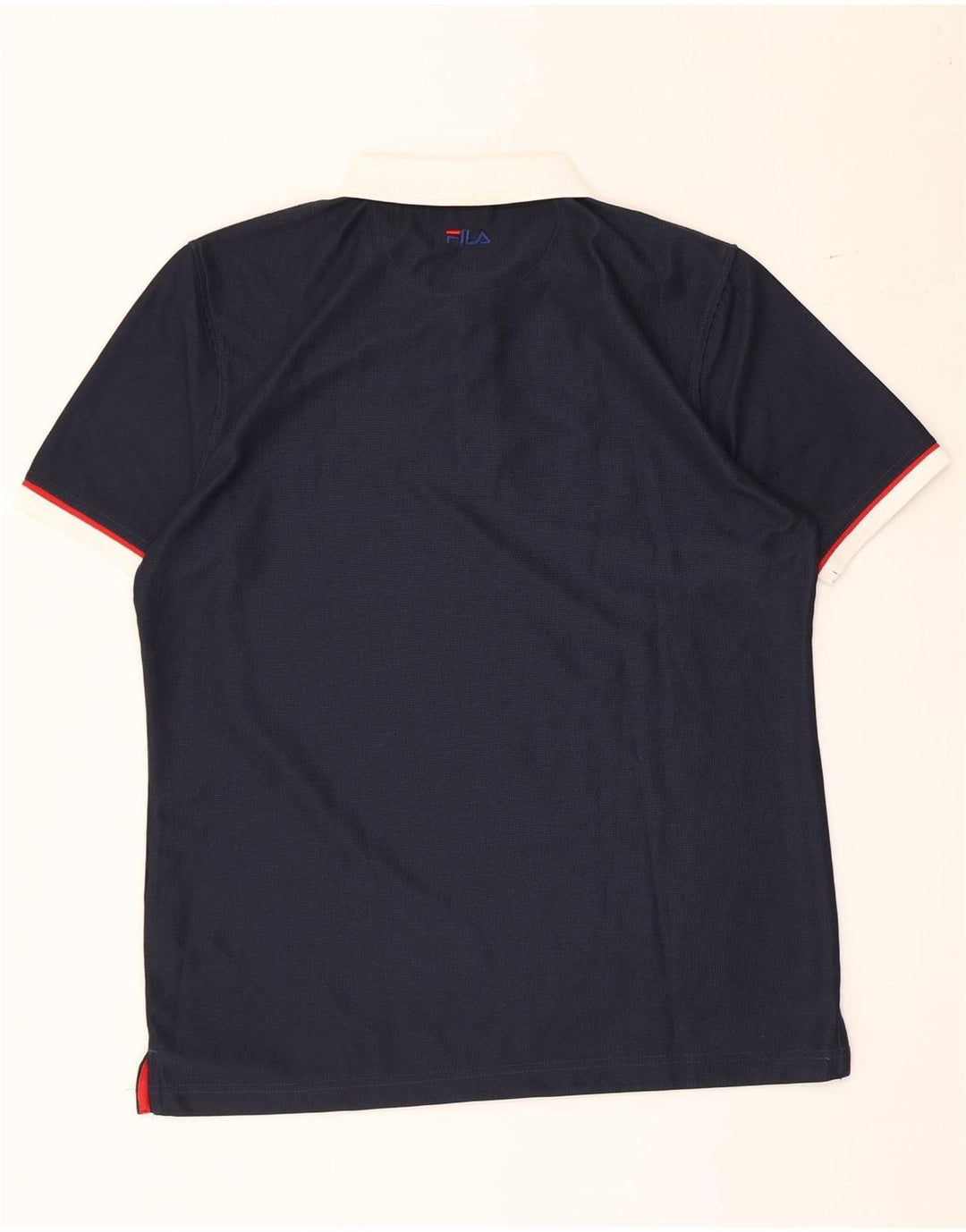 Fila Herren-Poloshirt, groß, marineblau, Farbblock-Polyester