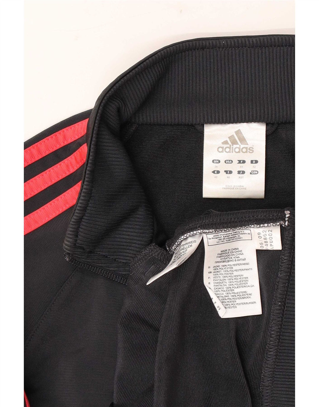 Adidas Damen Trainingsanzug Top Jacke UK 16 Large Grau Polyester