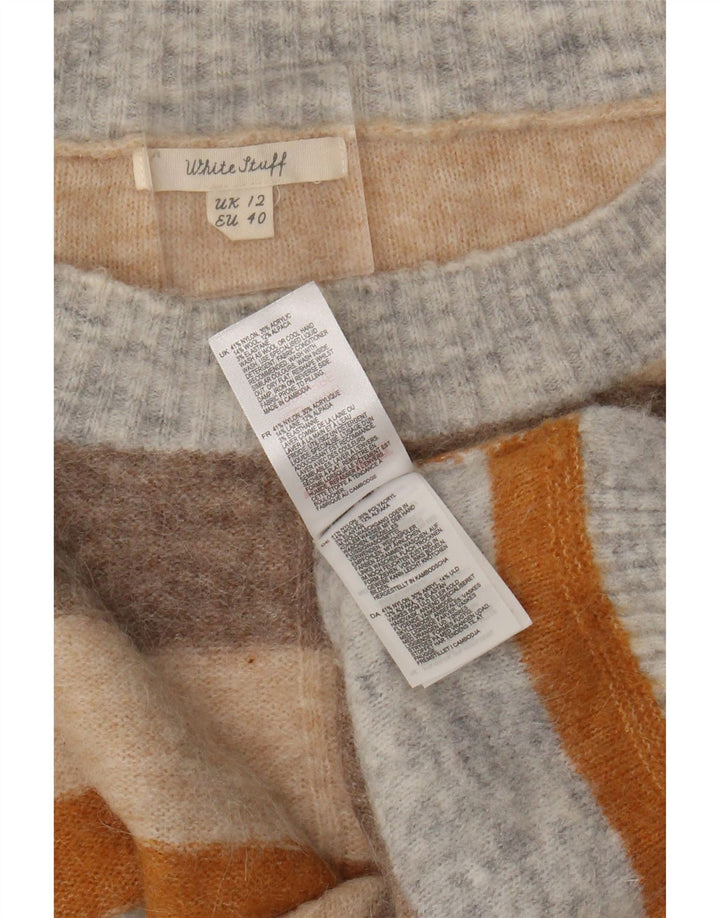 White Stuff Damen-Pullover mit Rundhalsausschnitt, Größe M, mehrfarbig
