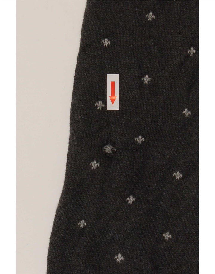 Chaps Herren-Pullover mit U-Boot-Ausschnitt, Größe S, Grau, Fair-Isle-Baumwolle