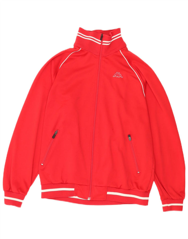 Kappa Herren-Trainingsanzug-Oberteil, Jacke, klein, rot, Polyester
