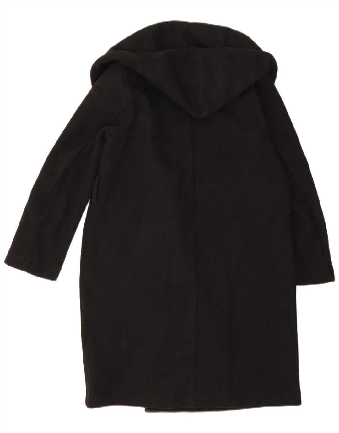 Zara Damen Übergroßer zweireihiger Mantel UK 10 Small Schwarz Polyester