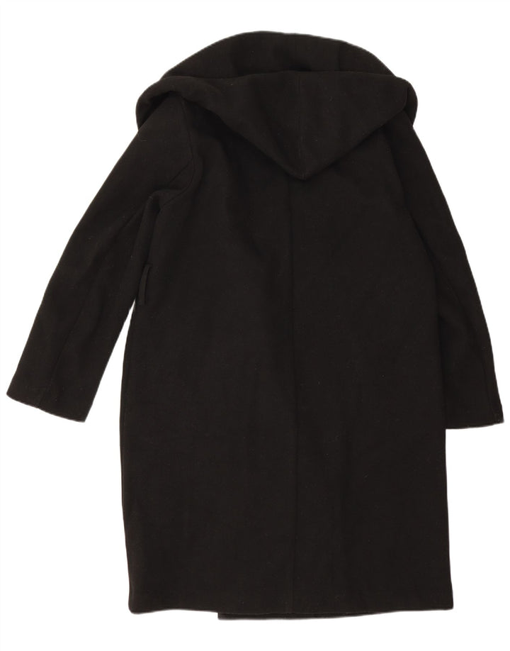 Zara Damen Übergroßer zweireihiger Mantel UK 10 Small Schwarz Polyester