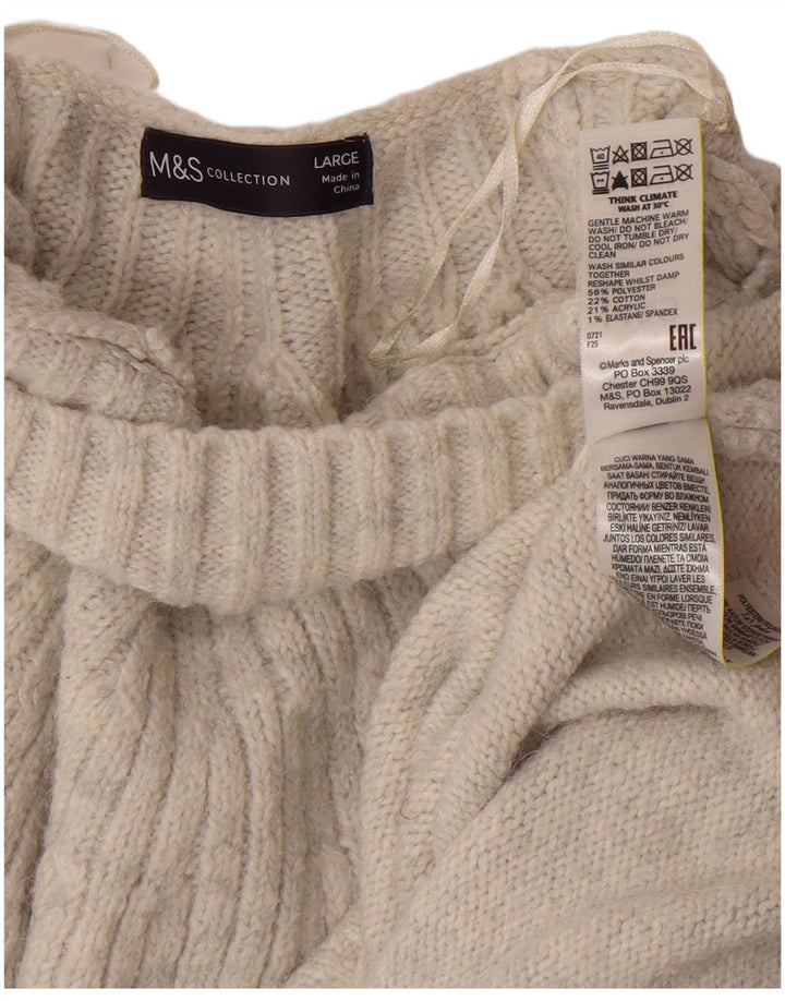 Marks & Spencer Damen-Pullover mit Rollkragen, Gr. 40, Gr. Off White