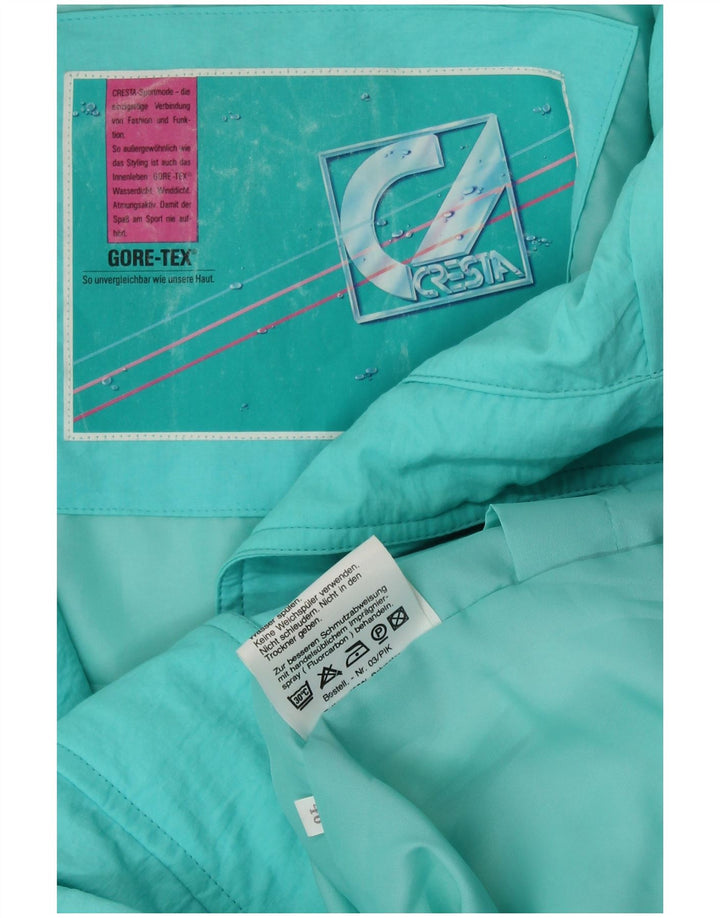 CRESTA Damen Gore-Tex Übergroße Skijacke EU 40 Mitteltürkis Baumwolle