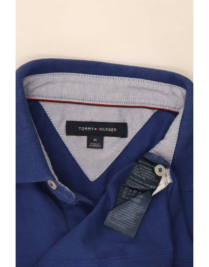 Tommy Hilfiger Herren-Poloshirt aus mittelblauer Baumwolle