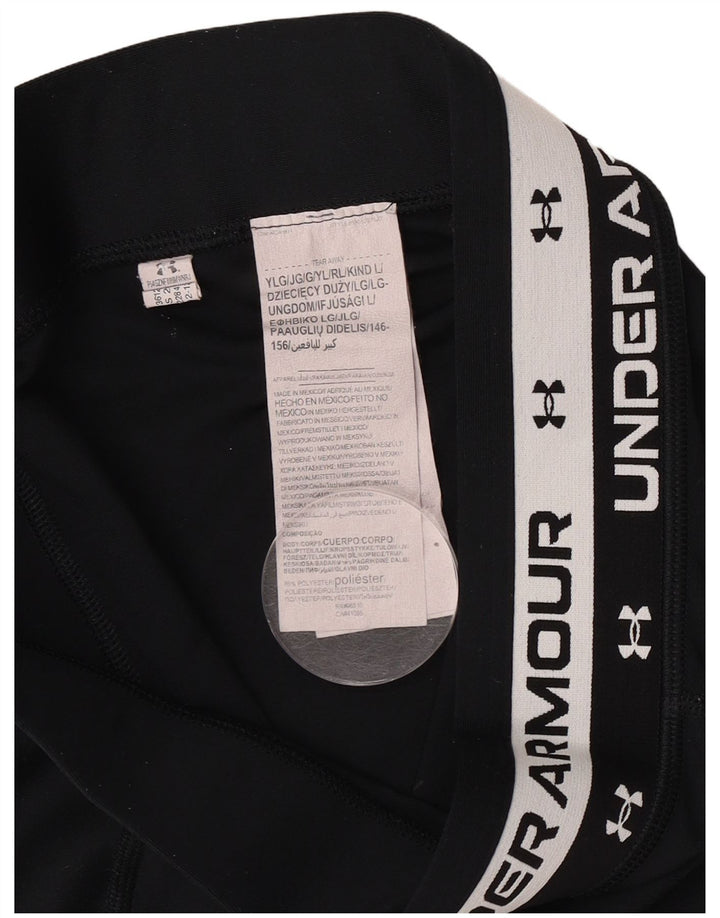 Under Armour Mädchen-Leggings mit Grafik, 11–12 Jahre, Größe L, schwarzes Polyester