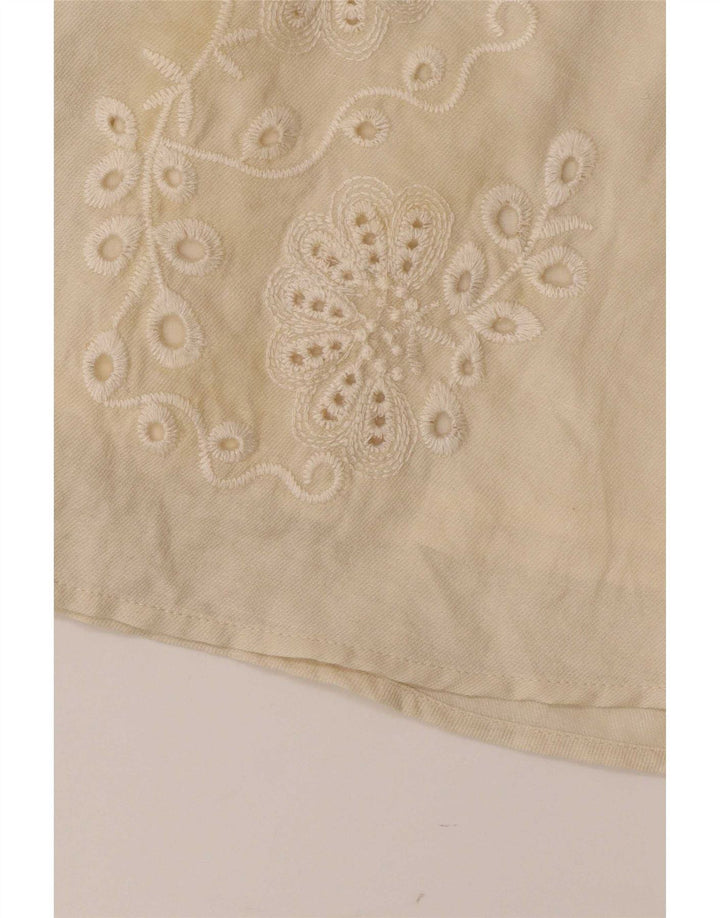 Zara Damen Maxirock Medium W28 Off White Floral