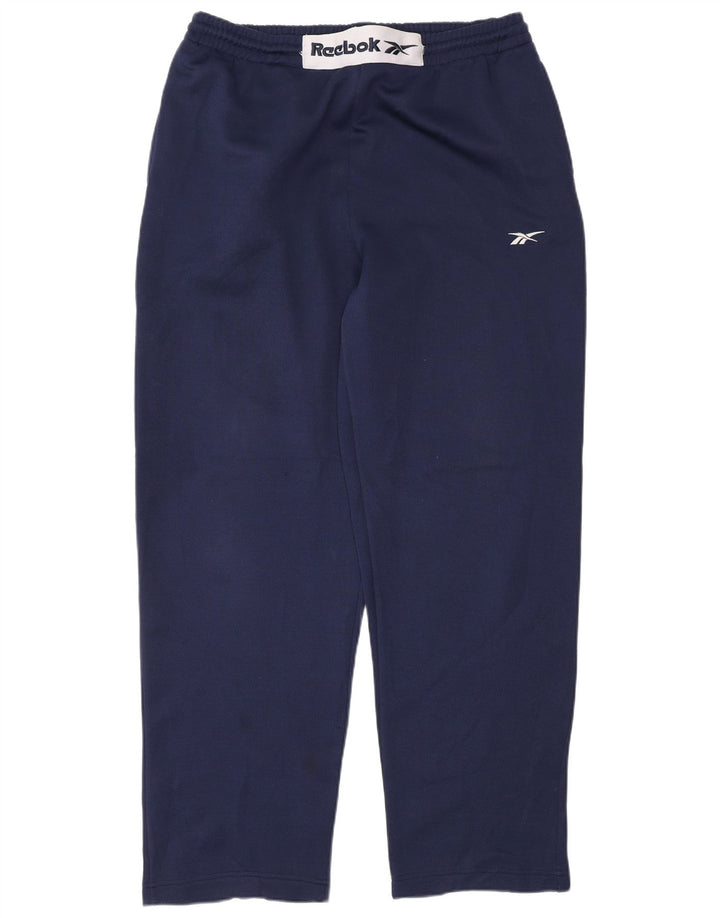 Reebok Herren-Trainingshose mit Grafik, groß, marineblaues Polyester