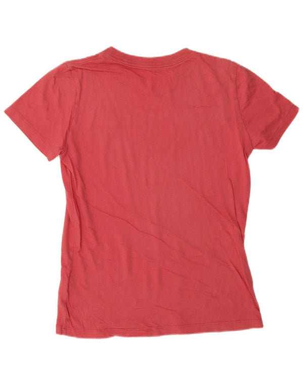 Nike Damen Übergroßes T-Shirt Top UK 6 XS Rosa Baumwolle