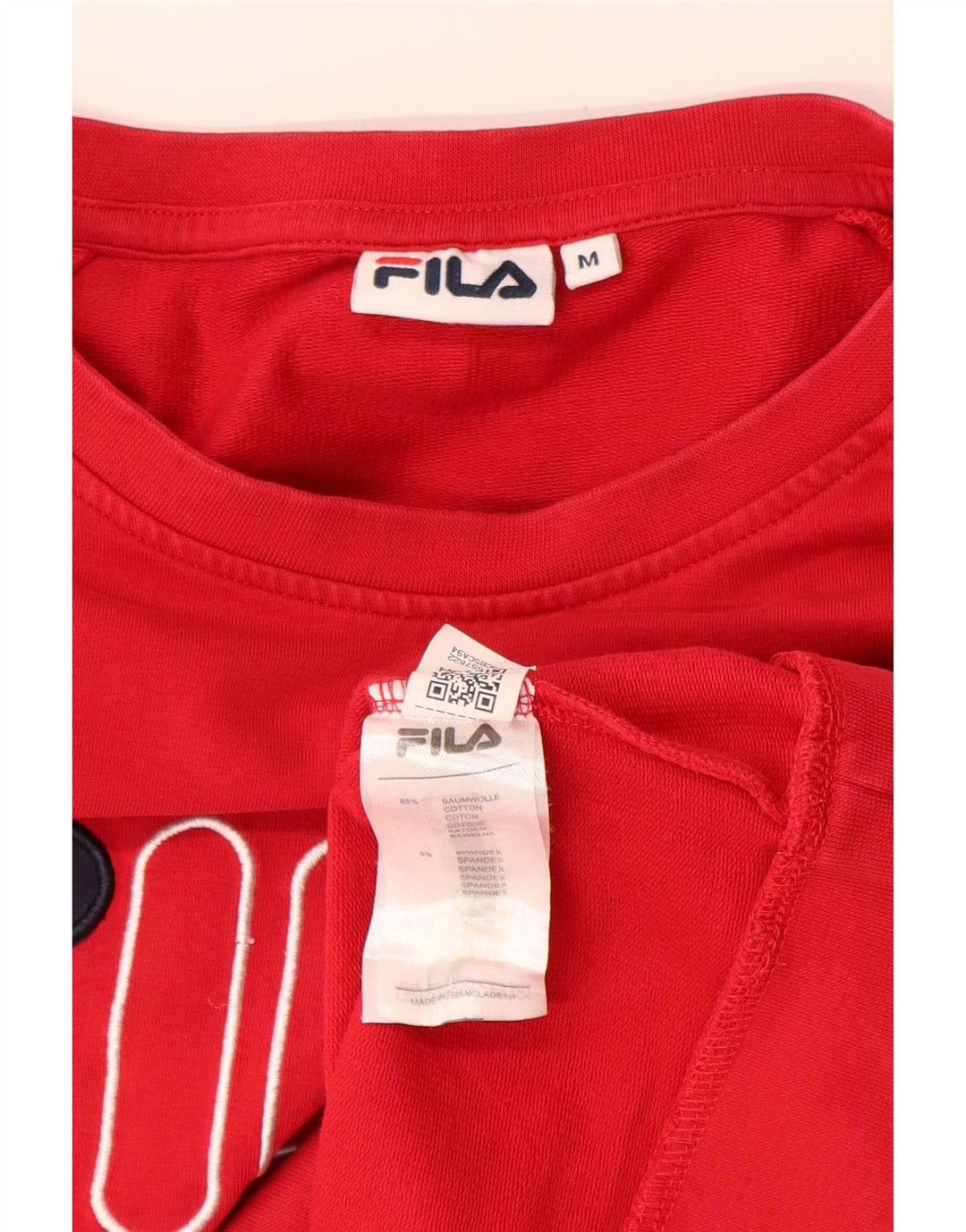 Fila Herren Grafik-Sweatshirt-Pullover aus mittelroter Baumwolle