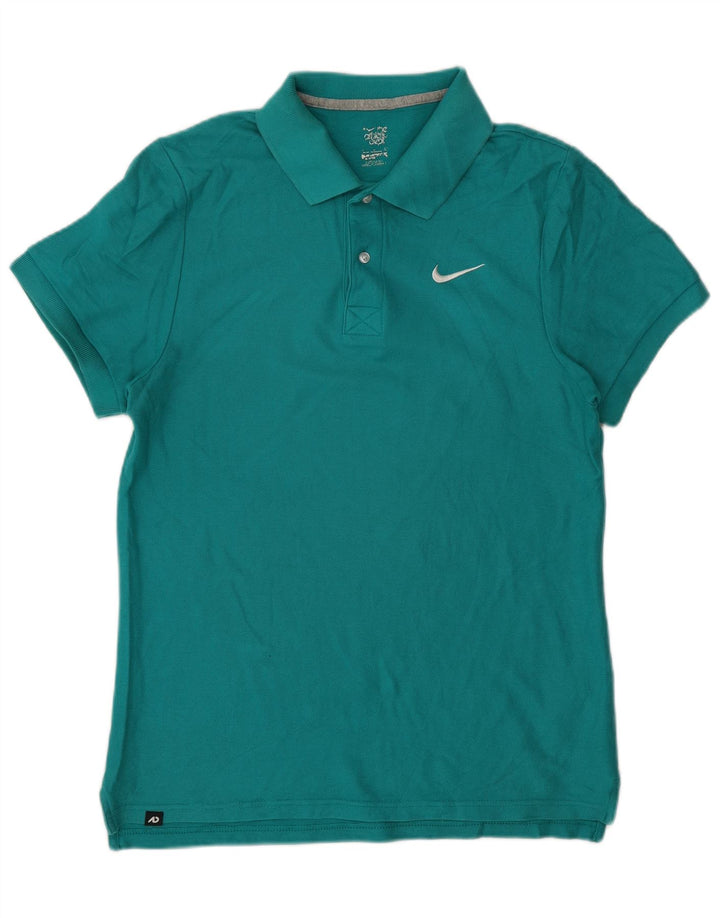 Nike Herren-Poloshirt, klein, türkisfarbene Baumwolle
