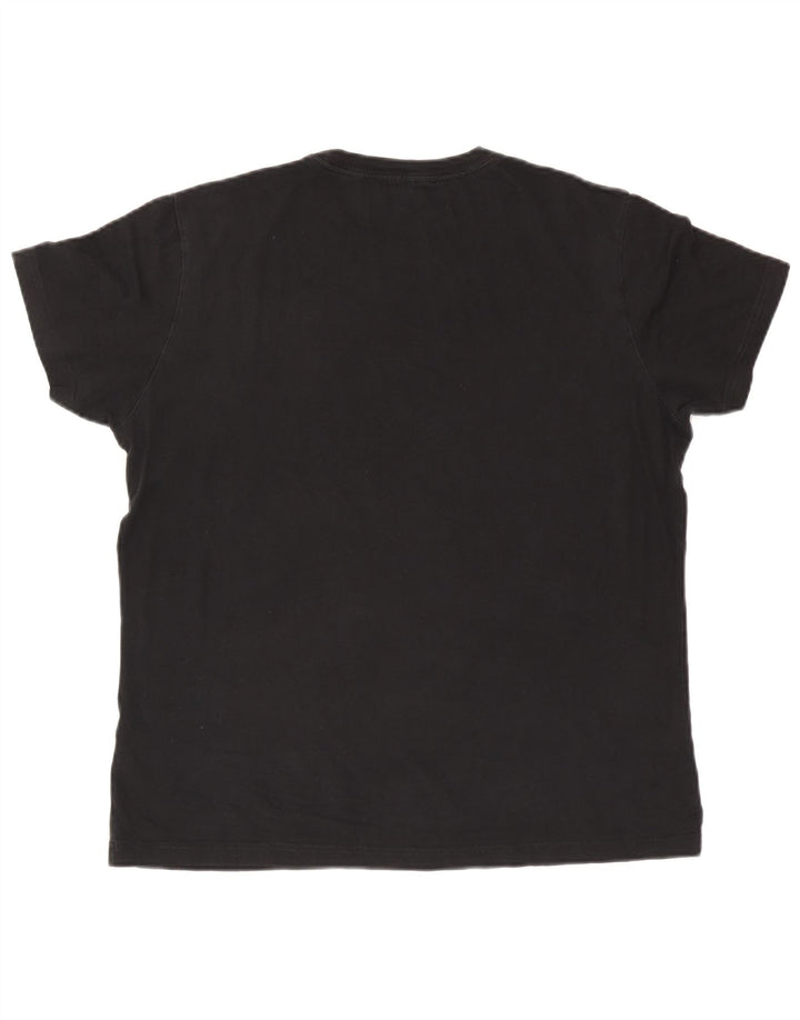 Diesel Herren-T-Shirt mit Grafik, groß, aus schwarzer Baumwolle