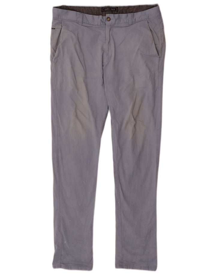 Zara Slim Chino-Hose für Herren, W32, L30, Blau