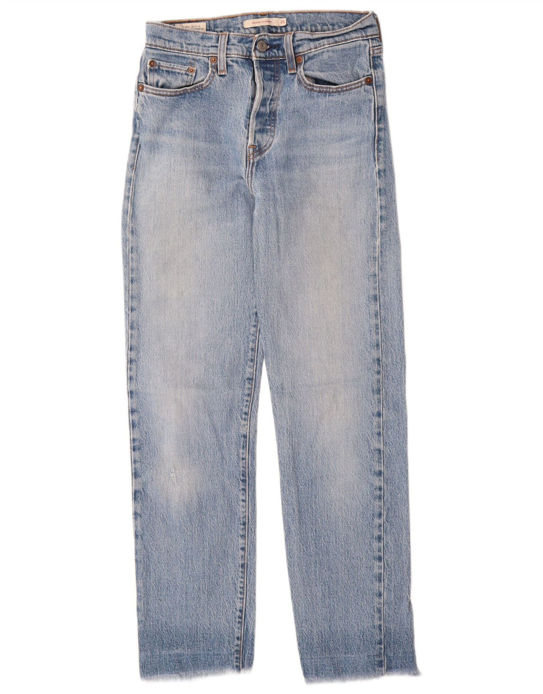 Levi's Damen Wedgie Straight Jeans W25 L28 Blaue Baumwolle