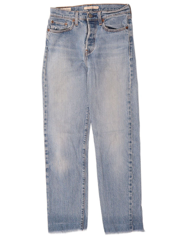 Levi's Damen Wedgie Straight Jeans W25 L28 Blaue Baumwolle