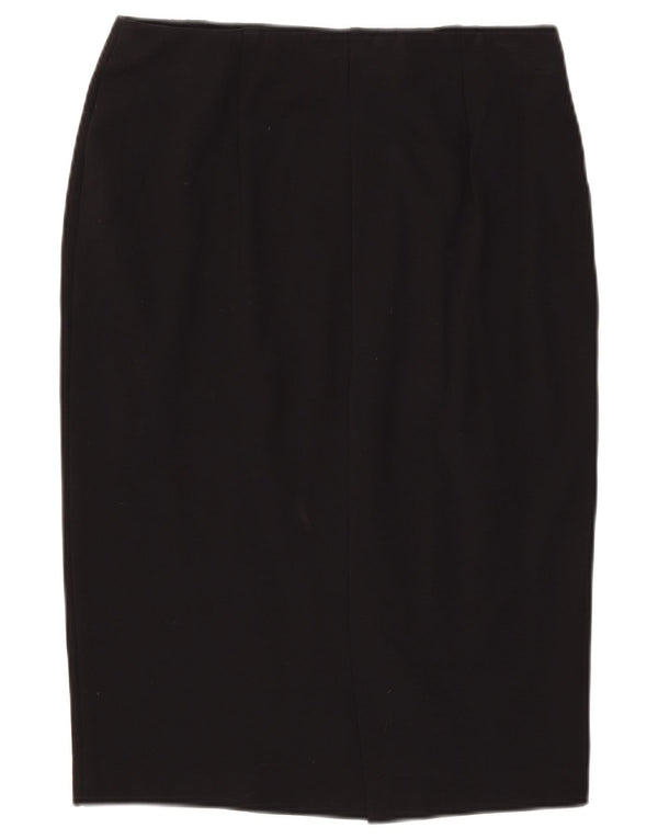 Marks & Spencer Damen Bleistiftrock UK 12 Medium W34 Schwarze Viskose