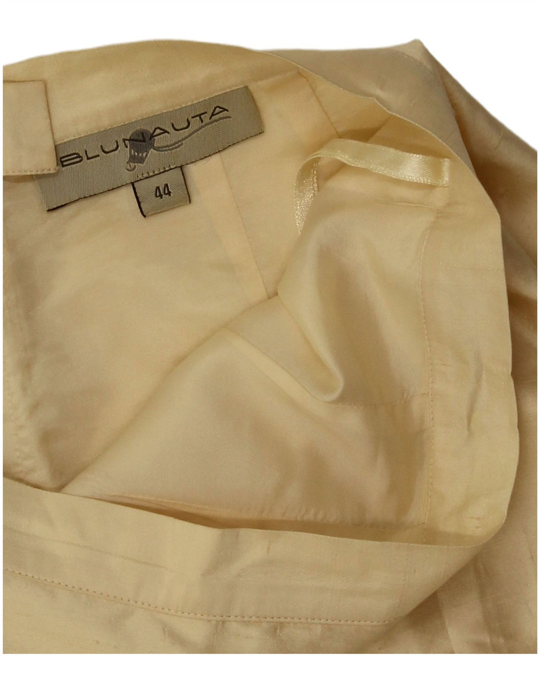 Blunauta Damen gerader Rock IT 44 Medium W28 Beige Acetat