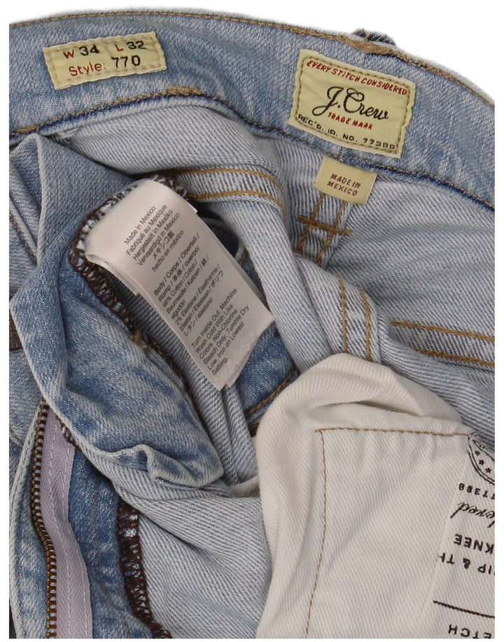 J. Crew Herren 770 Straight Jeans W34 L32 Blaue Baumwolle